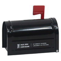 クレエ 貯金箱 ポストジェネラル メールボックス コインバンク 鍵付き ブラック 495598 1個（直送品）