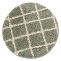 クレエ チェアパッド キャンパスタフトチェアパッドチェック 洗える グリーン 495593 1個（直送品）