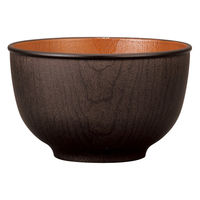 ミタニ ボウル 木目ラウンドボウル M ナチュール ブラック×ブラウン 495626 1個（直送品）