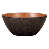 ミタニ ボウル 欅杢目ボウル 中 ナチュール ブラック×ブラウン 495636 1個（直送品）