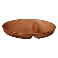 ミタニ ランチプレート 木目仕切付オーバルボウル 抗菌加工 ミディアムブラウン 495670 1個（直送品）