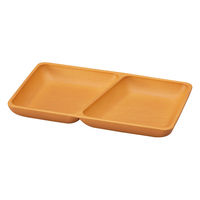 ミタニ ランチプレート 木目角仕切プレート 抗菌加工 ナチュラル 495671 1個（直送品）