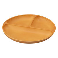 ミタニ ランチプレート 木目丸仕切プレート 抗菌加工 ナチュラル 495673 1個（直送品）