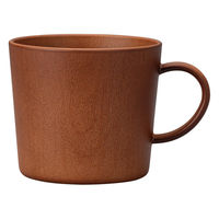 ミタニ マグカップ 木目マグカップ 抗菌加工 ミディアムブラウン 495652 1個（直送品）
