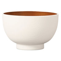 ミタニ 汁椀 レンジ欅杢目大汁椀 ナチュール ホワイト×ブラウン 495689 1個（直送品）