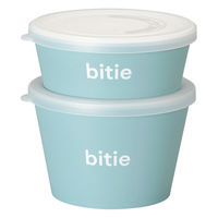 ミタニ 保存容器 bitie デリカップセット 2個組 S L 300ml 500ml ブルー 495735 1個（直送品）