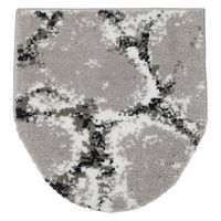 ヨコズナクリエーション トイレ蓋カバー 兼用 マーブル柄 グレー 495784 1個（直送品）