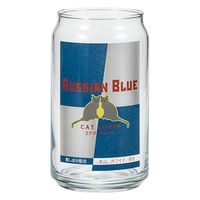 サンアート グラス 360ml 缶型グラス ロシアンブル 496473 1個（直送品）