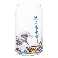 サンアート グラス 360ml 缶型グラス ビッグウェーブ 496488 1個（直送品）