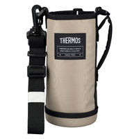 サーモス カバー ストラップ付 水筒 FJJ-800WF 専用 ベージュブラック 496676 1個（直送品）