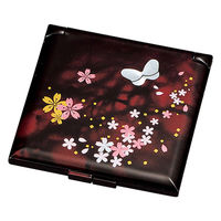 ミタニ コンパクトミラー 角コンパクトミラー 山中塗 和風 桜 496858 1個（直送品）