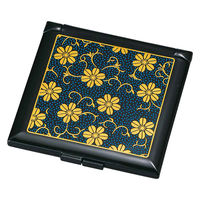 ミタニ コンパクトミラー 角コンパクトミラー 山中塗 和風 鉄仙唐草 496859 1個（直送品）