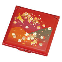 ミタニ コンパクトミラー 角コンパクトミラー 山中塗 和風 明日香 496861 1個（直送品）