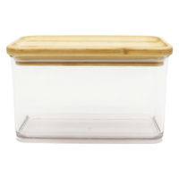 イトウ 保存容器 1.1L 木目調 クリア 保存ケース 497104 1個（直送品）
