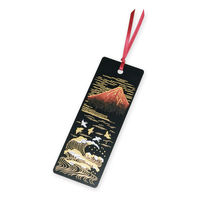 ミタニ しおり 蒔絵しおり なでしこ 和 日本 波に赤富士 497059 1個（直送品）