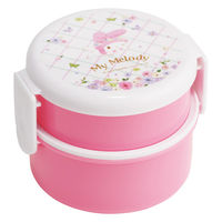 スケーター 弁当箱 500ml 丸型ランチボックス2段 マイメロパステル水彩花柄 497502 1個（直送品）