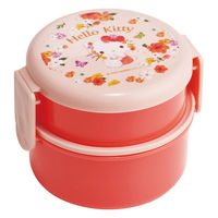 スケーター 弁当箱 500ml 丸型ランチボックス2段 キティパステル水彩花柄 497501 1個（直送品）