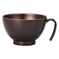 ミタニ 汁椀 レンジ手付 木目椀 L 497568 1個（直送品）
