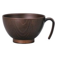 ミタニ 汁椀 レンジ手付木目椀 S 497567 1個（直送品）