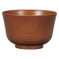 ミタニ 汁椀 レンジ百合型欅杢目汁椀 ライトブラウン 497571 1個（直送品）