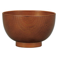 ミタニ 汁椀 レンジ欅杢目大汁椀 ライトブラウン 497575 1個（直送品）