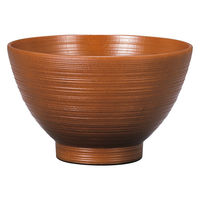 ミタニ 汁椀 レンジ欅刷毛筋大汁椀 ライトブラウン 497577 1個（直送品）