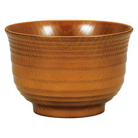ミタニ 汁椀 レンジ千段欅杢目汁椀 ライトブラウン 497579 1個（直送品）