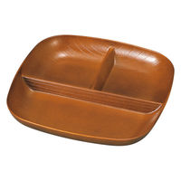 ミタニ ランチプレート 欅杢目スクウェアプレート ライトブラウン 497599 1個（直送品）