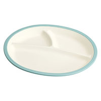 ミタニ ランチプレート bitie レンジ小判仕切プレート 抗菌加工 ブルー 497626 1個（直送品）