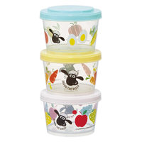 スケーター 保存容器 薄肉保存容器 3個組み ひつじのショーン 240ml 498225 1個（直送品）