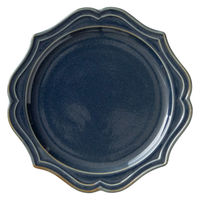 ケーアイ 皿 Vanves 18cm 丸皿 ネイビー 498453 1個（直送品）