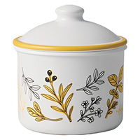 ナカジマ 保存容器 Herbal Harmony ラウンドストッカー 330ml イエロー 530469 1個（直送品）