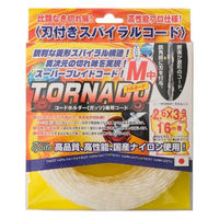 斎藤撚糸 草刈りコード トルネードM(中) 2.6x3.9角 16m巻 kskr_torm_16 1巻（直送品）