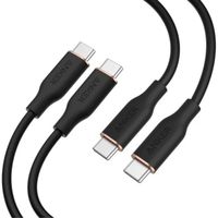 Anker  PowerLine III Flow USB-C & USB-C ケーブル 0.9m 2本セット ブラック B8552012（直送品）