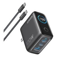 Anker  Charger(100W 3 Ports)with USB-C & USB-Cケーブル ダークグレー B121BNZ1（直送品）