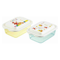 スケーター 保存容器 500ml エアー弁 ふわっと保存容器 L おさるのジョージ ブロック 2個入り 497097 1個（直送品）