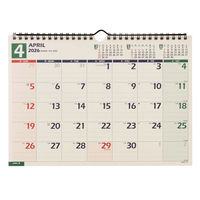 日本能率協会マネジメントセンター 【2026年4月版】 NOLTYカレンダー壁掛 A4横 日曜始まり U136 1冊（直送品）