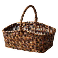 ちどり産業 ペット ベッド PPラタン ハンドル バスケット 籠 493959 1個（直送品）