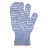 サンベルム 鍋つかみ 3本指ミトン 耐熱 滑り止め付 アウトドア ライトブルー 499073 1個（直送品）