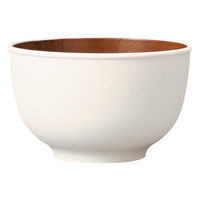 ミタニ ボウル 木目ラウンドボウル M ナチュール ホワイト×ブラウン 495625 1個（直送品）