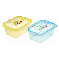 スケーター 保存容器 300ml エアー弁 ふわっと保存容器 M おさるのジョージ 2個入り 497096 1個（直送品）