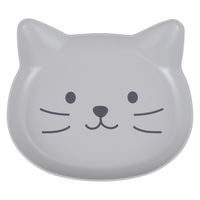 カノー catte face 抗菌 ランチプレート グレー 495513 1個（直送品）