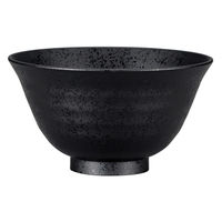 ミタニ 茶椀 大 石目塗 黒 497543 1個（直送品）