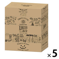 ティッシュペーパー 180組（5箱入）エルモア Kazaru×Krafty ラインアート 1セット（5箱入×5パック） カミ商事