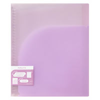 日本ノート ルーズリーフ バインダー A4 ワイド 30穴 パペルール パープル LN59PU 1冊