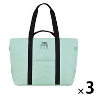 保冷ビッグトートバッグ 36Ｌ ミントグリーン RFQ-036 MG 1セット（1個×3） 保冷バッグ コンパクト収納 サーモス
