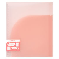 日本ノート ルーズリーフ バインダー A4 ワイド 30穴 パペルール ピンク LN59P 1冊