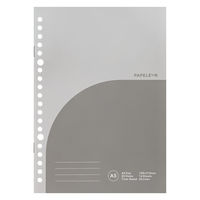日本ノート バインダー穴つき ワイヤー綴じノート パペルール A5 7mm 16枚 XPL01 1冊