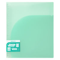 日本ノート ルーズリーフ バインダー A4ワイド 30穴 パペルール ミントグリーン LN59MG 1冊