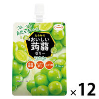 ゼリー お配り菓子 食べきりサイズ おいしい蒟蒻ゼリー　マスカット味  1セット（1個×12）